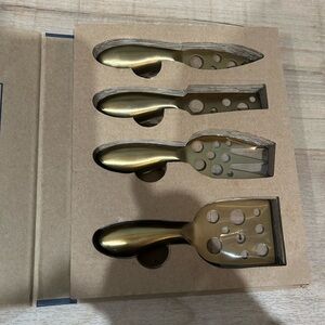 Cost Plus World Market Gold Cheese Knife Set